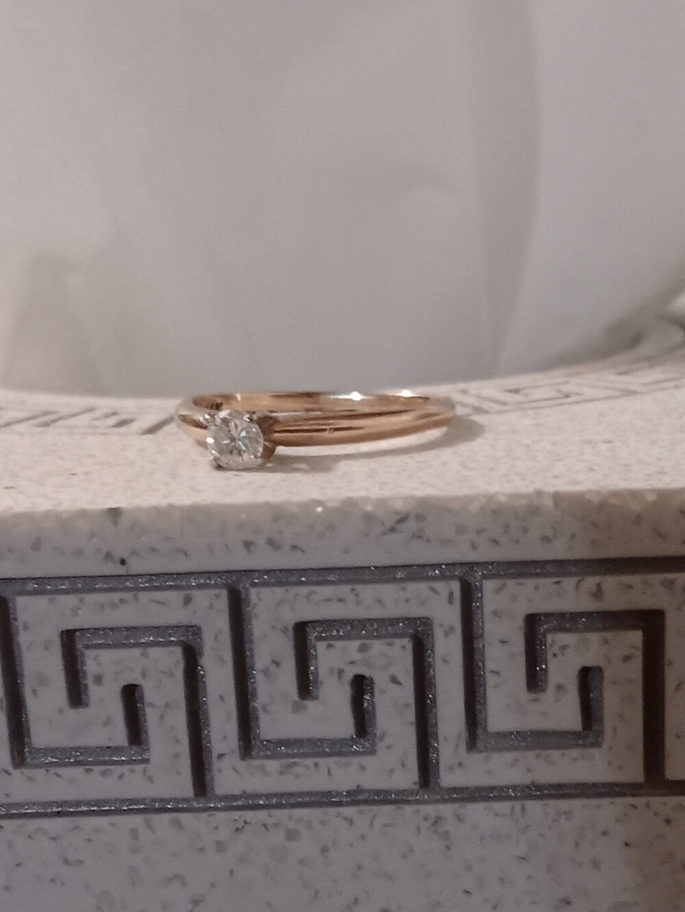 14k Yg Diamond Ring.